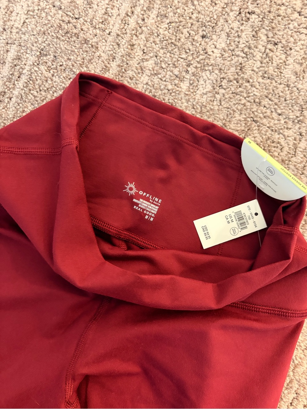 aerie Burgundy Flared Leggings - Picture 4 of 6